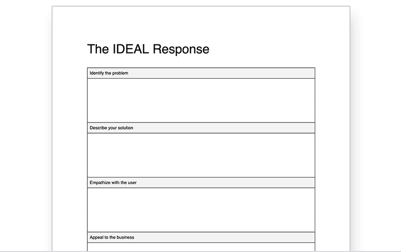 IDEAL Response Worksheet